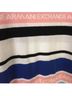 Armani Exchange Stripes Blue White Pink Black Silk Pullover Sweater Size XS - photo 3