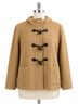 Saks Fifth Avenue 100% Wool 100% Acetate Brown Coat Size 14 - photo 1