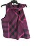 Liv Checkered-gingham Purple Sleeveless Top Size XL - photo 1