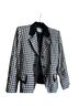 Kasper 100% Rayon Houndstooth Black White Blazer Size 4 (petite) - photo 1