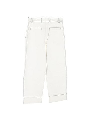 Loro Piana Loro Piana Contrast Stitch Trousers in White Cotton (view 2)