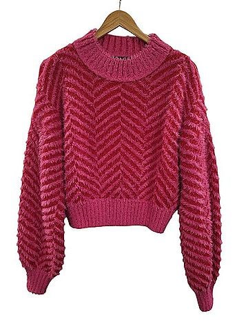 Sugarlips Cheshire Eyelash Chevron Sweater Pullover Sweater (view 1)