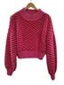 Sugarlips Chevron-herringbone Pink Red Pullover Sweater Size S - photo 1