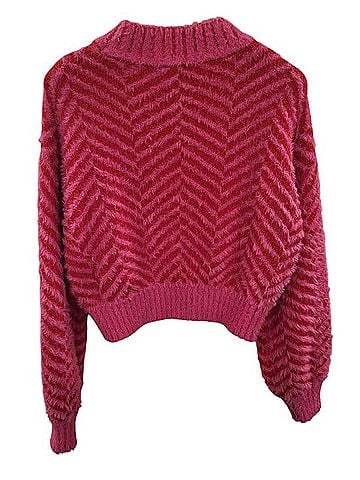 Sugarlips Cheshire Eyelash Chevron Sweater Pullover Sweater (view 2)