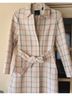 Theory 100% Wool Plaid Trenchcoat Size M - photo 5