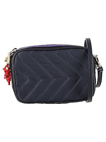 Sandro Sandro Chevron Quilted Belt Bag in Navy Blue Polyamide (view 1)
