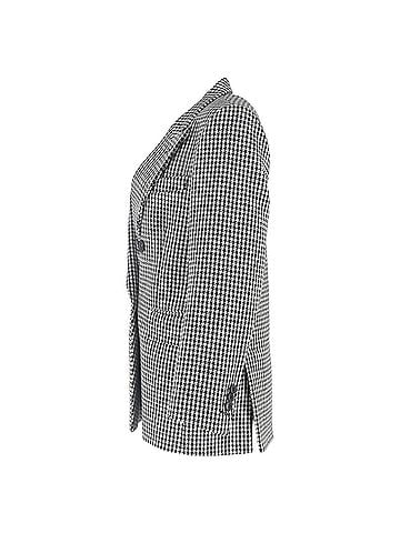 AMI Ami Houndstooth-Print Double-Breasted Blazer in Black and White Wool (view 2)