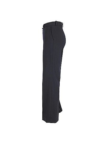 Lanvin Lanvin Straight Leg Trousers in Navy Blue Wool (view 2)