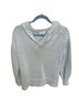 Lou & Grey Solid Graphic Silver Casual Sweaters Size XXS - photo 1