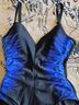 Miraclesuit Blue Black One Piece Swimsuit Size 6 - photo 7