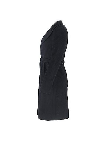 HUGO BOSS Hugo Boss Belted Coat in Black Wool (view 2)