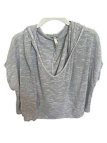 Elan Elan Gray Dolman Sleeve Boxy Short Sleeve Sweater Short Sleeve Top (view 1)
