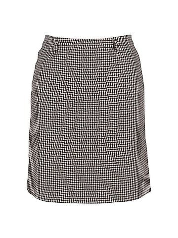 Max Mara Max Mara Houndstooth-Print Mini Skirt in Beige Wool (view 1)
