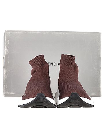 Balenciaga Balenciaga Speed 2.0 Sneakers in Brown Polyester (view 2)