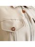 All That Jazz 100% Polyester Solid Tan Casual Dress Size M - photo 4