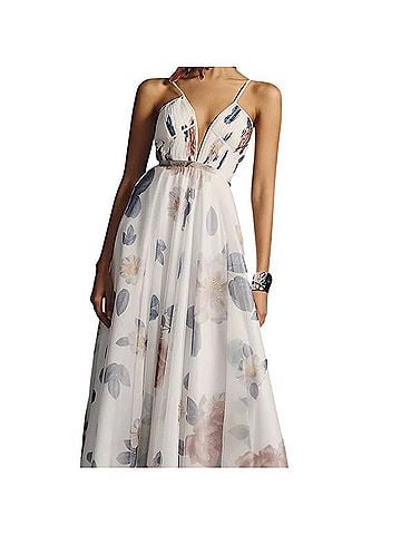 Anthropologie Geisha Designs V-Neck Corset Tulle Cocktail Dress (view 1)
