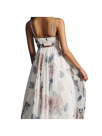 Anthropologie Geisha Designs V-Neck Corset Tulle Cocktail Dress (view 2)