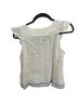 Point Sur 100% Linen 100% Polyester Ivory Blue Tan Short Sleeve Top Size XS - photo 2