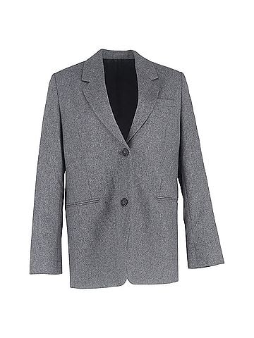 Totême Totême Single-Breasted Blazer in Grey Wool (view 1)