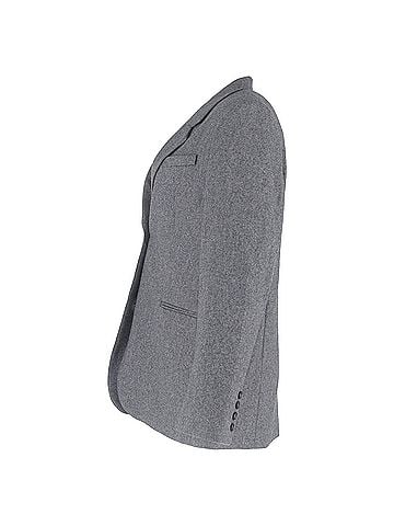 Totême Totême Single-Breasted Blazer in Grey Wool (view 2)