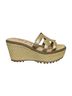 Sam Edelman 100% Leather Solid Gold Wedges Size 8 - photo 1