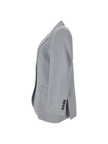 Brunello Cucinelli Brunello Cucinelli Single-Breasted Blazer in Grey Viscose (view 2)