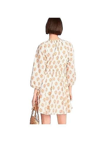 J.Crew Smocked-Waist Mini Dress in Gathered Floral Block Print Casual Dress (view 2)