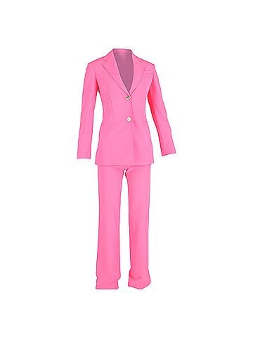 Versace Versace Embellished Button 3-In-1 Suit Set in Pink Wool (view 1)