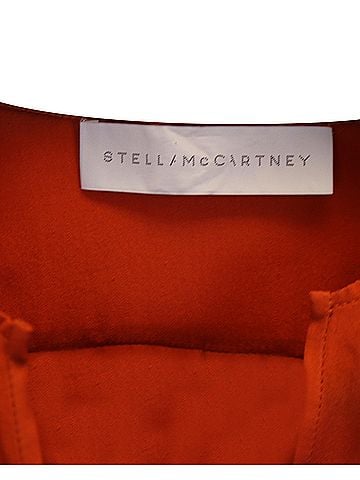 Stella McCartney Stella McCartney Pussybow Blouse in Orange Silk (view 2)