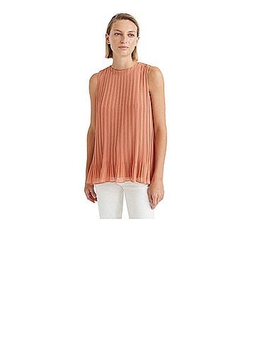 Club Monaco Pleated Swing Top Sleeveless T-Shirt (view 1)
