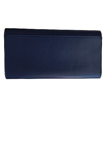 St. John Caviar Navy LEATHER Clutch (view 2)