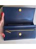 St. John Caviar 100% Leather Blue Clutch One size - photo 7
