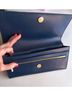 St. John Caviar 100% Leather Blue Clutch One size - photo 8