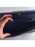 St. John Caviar 100% Leather Blue Clutch One size - photo 10