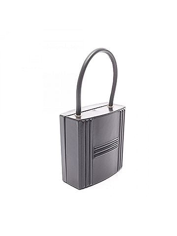 Hermès Hermes Kelly handbag with padlock, calfskin (box calf leather), black. (view 2)