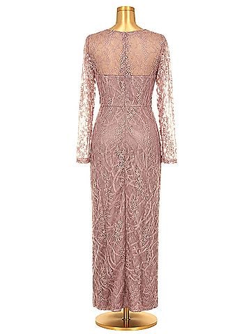 JS Collections Mauve Lace Cocktail Dress (view 2)