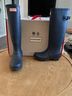 Hunter Black Blue Rain Boots Size 5 - photo 4