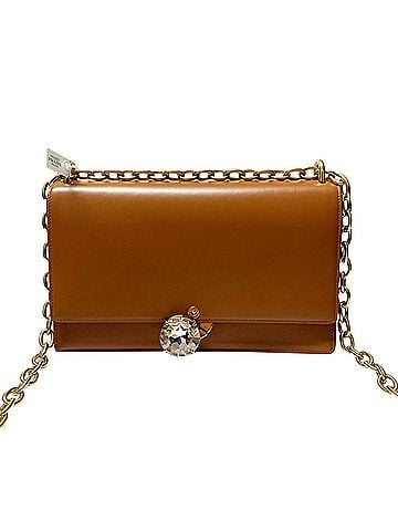 Miu Miu Miu Miu Solitaire Shoulder Bag in Brown Leather (view 1)