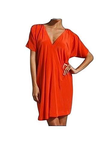 Vince. Vince Mandarin Silk Draped Dress Cocktail Dress (view 1)