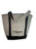 Vuori Black White Leather Tote One size - photo 1