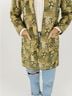 Zoco Floral Solid Green Multi Color Coat Size M - photo 5