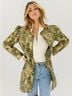 Zoco Floral Solid Green Multi Color Coat Size M - photo 3