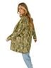 Zoco Floral Solid Green Multi Color Coat Size M - photo 2