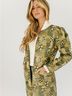 Zoco Floral Solid Green Multi Color Coat Size M - photo 4