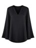 Alexis 100% Silk Black Long Sleeve Blouse Size S - photo 1