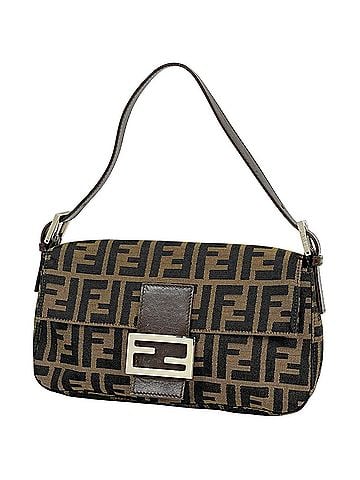 Fendi Fendi Zucca pattern Mamma Baguette handbag, one-shoulder bag, canvas, brown, 26424, women's. (view 1)