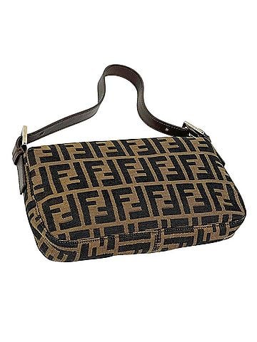 Fendi Fendi Zucca pattern Mamma Baguette handbag, one-shoulder bag, canvas, brown, 26424, women's. (view 2)