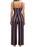 Ambiance Apparel 100% Other Stripes Multi Color Jumpsuit Size M - photo 2