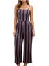 Ambiance Apparel 100% Other Stripes Multi Color Jumpsuit Size M - photo 1