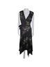 ECI 100% Silk Floral Black Cocktail Dress Size 12 - photo 1